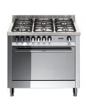 Lofra MG96MF/Cis Cucina Gas 6 Fornelli con Forno Elettrico da 90 cm Acciaio inossidabile