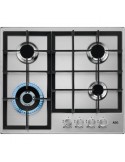 Aeg Hgb64400sm Piano Cottura Gas 4 Fornelli 60 cm Argento