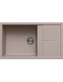 ELLECI Unico 410 LGU41043 Lavello 86X50 cm 1 Vasca Rettangolare con Gocciolatoio Granitek Beige