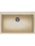 ELLECI QUADRA 130 LKQ13095 Lavello 79X50 cm 1 Vasca Rettangolare Keratek Plus Champagne