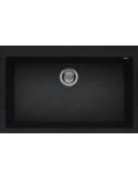 ELLECI QUADRA 130 LKQ13086 Lavello 79X50 cm 1 Vasca Rettangolare Keratek Plus Nero