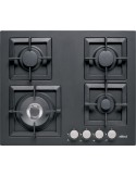 ELLECI Plano 60 G40 PGSP60140WS Piano Cottura Gas 4 Fornelli 60 cm Nero