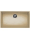 ELLECI Quadra 130 Sottotop LKQ13095BSO Lavello 76X44 cm 1 Vasca Rettangolare Keratek Plus Champagne