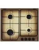 Delonghi YTF 46 ASV Piano Cottura Gas 4 Fornelli 58 cm Nero, Marrone, Sabbia