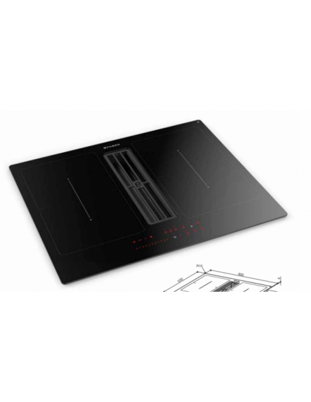 Faber GALILEO SMART BK F600 + KIT LL H60 Piano Cottura a induzione 4 Fornelli 83 cm Nero | Tekworld.it