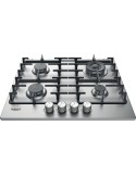 Hotpoint PPH 60G DF/IX Piano Cottura Gas 4 Fornelli 60 cm Acciaio inossidabile