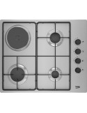Beko HIGM 64123 SX Piano Cottura Combi 4 Fornelli 61 cm Acciaio inossidabile