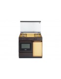Delonghi SGGK 854 N Cucina Gas 4 Fornelli con Forno Elettrico/Gas da 90 cm Marrone