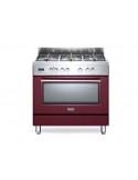 Delonghi PRO 96 MR ED Cucina Gas 5 Fornelli con Forno Elettrico da 90 cm Bordeaux