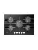 Hotpoint FTGHG 751 D/HA(BK) Piano Cottura Gas 5 Fornelli 75 cm Nero