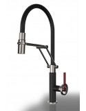 Gessi OFFICINE V HT 60205 599 Rubinetto Leva sanitaria Nero Opaco/Finox