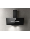 Elica SHY-S BL/A/90 Cappa Aspirante a parete 90 cm Classe A Nero, Acciaio inossidabile