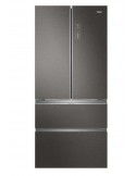 Haier HB18FGSAAA Frigorifero Side by Side 358 L No Frost Classe E Porta francese Argento, Titanio