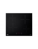 Delonghi PIN 62 Piano Cottura Piastra sigillata 4 Fornelli 60 cm Nero