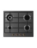 Candy CHW6BR4WGTGH Piano Cottura Gas 4 Fornelli 60 cm Antracite