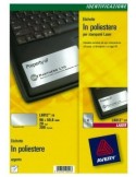 ETICHETTE IN POLIESTERE ARGENTO 20F - L6012-20