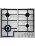 Electrolux EGS64362X WOK Piano Cottura a Gas 4 Fornelli 60 cm Acciaio inossidabile