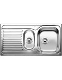 Blanco TIPO 6 S Lavello 95 X 50 cm 2 ciotole Rettangolare con scolapiatti Acciaio inossidabile