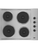 Beko HIGE64100X Piano Cottura Piastra sigillata 4 Fornelli 61 cm Acciaio inossidabile