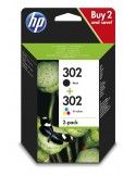 Hp 302 Cartuccia Nero, Ciano, Magenta, Giallo Originale 165 pagine - X4D37AE