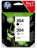 Hp 304 Cartuccia Nero, Ciano, Magenta, Giallo Originale 100 pagine - 3JB05AE