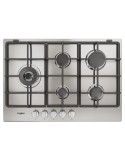 Whirlpool TGML761IX/R Piano Cottura Gas 5 Fornelli 73 cm Acciaio inossidabile