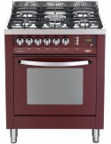 Lofra PR76GVT/C Cucina Gas 5 Fornelli con Forno Electrico, Natural gas da 70 cm Borgogna