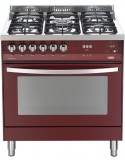 Lofra PRG86GVT/C Cucina Gas 5 Fornelli con Forno Electrico, Natural gas da 80 cm Borgogna