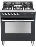 Lofra PNMG86GVT/C Cucina Gas 5 Fornelli con Forno Electrico, Natural gas da 80 cm Nero