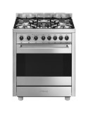 Smeg B71GMX2 Cucina Gas 5 Fornelli con Forno Elettrico da 70 cm Stainless steel