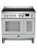 Lofra PD96MFTE/5I Cucina Piano cottura a induzione 5 Fornelli con 2 Forni Elettrici da 90 cm Nero, Stainless steel