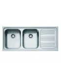 Franke RRX621 Lavello 116 cm X 50 cm 2 Vasche Rettangolare Reversibile Acciaio Acciaio