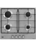 Beko HIAG64224SXE Piano Cottura Gas 4 Fornelli 60 cm Nero