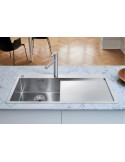 Blanco CLARON 4 S-IF Lavello 78 cm X 19 cm 1 Vasca Rettangolare Reversibile Acciaio Acciaio