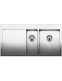Blanco CLARON 6 S-IF Lavello 100 cm X 51 cm 2 Vasche Rettangolare Reversibile Acciaio Acciaio