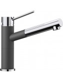 Blanco ALTA-S Compact Grigio Roccia / Cromato Rubinetto