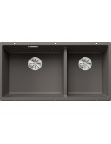 Blanco SUBLINE 480/320-U Lavello 46x20 cm 2 Vasche Rettangolare Silgranit Grigio