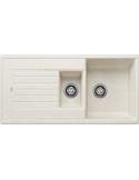 Blanco Zia 6 S Lavello 50x19 cm 2 Vasche Rettangolare con Gocciolatoio Silgranit Beige