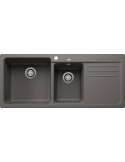 Blanco NAYA 8 S Lavello 50 cm 2 Vasche con Gocciolatoio Silgranit Grigio