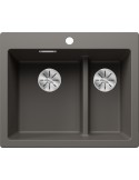 Blanco PLEON 6 Split Lavello 51 cm 2 Vasche Silgranit Grigio