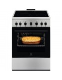 Electrolux LKR620066X Cucina Ceramica 4 Fornelli 1 Elettrico da 60 cm Nero, Acciaio inossidabile