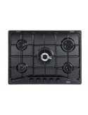 Delonghi YNF57ASV Piano Cottura Gas 5 Fornelli 68 cm Nero