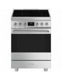 Smeg C6IMXM2 Cucina Piano cottura a induzione 4 Fornelli con forno elettrico da 60 cm Acciaio inox