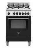 La Germania AMN664ENEV-24 Cucina Gas 4 Fornelli con forno Elettrico da 60 cm Nero