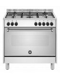 La Germania AMN965EXV-24 Cucina Gas 5 Fornelli con forno Elettrico da 90 cm Acciaio inox