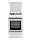 Delonghi DL554EW Cucina Gas 4 Fornelli con forno Elettrico da 50 cm Bianco