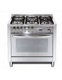 Lofra PG96GVT/C Cucina Gas 5 Fornelli con forno Elettrico/Gas da 90 cm Acciaio inox