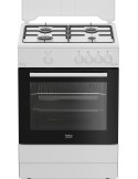 Beko FBG62010DW Cucina Gas 4 Fornelli con forno a Gas da 60 cm Bianco
