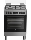Beko FBE62310GX Cucina Gas 4 Fornelli con forno elettrico da 60 cm Acciaio inox