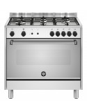 Germania AMN965LGXV Cucina Gas 5 Fornelli con forno elettrico/Gas da 90 cm Acciaio inox